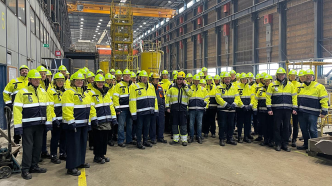 Nordic IN -kokouksen kansainväliset vieraat tutustuivat Helsingin telakkaan