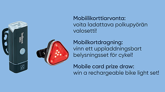 Ladda ner mobilmedlemskortet och anmäl dig till utlottningen – du kan vinna ett uppladdningsbart cykelbelysningsset!