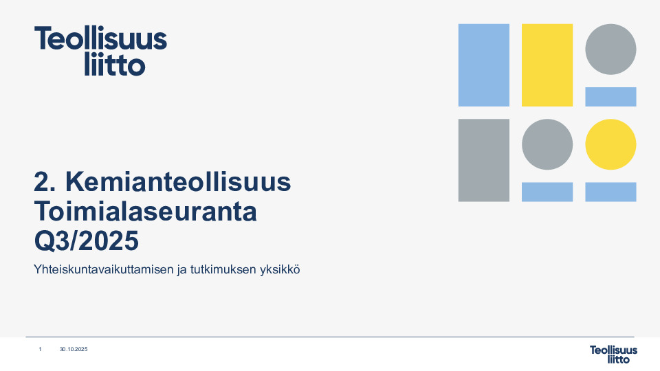 Toimialaseuranta Q3/2025 – 2. Kemianteollisuus