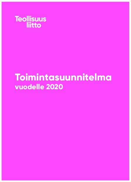 Teollisuusliiton toimintasuunnitelma 2020