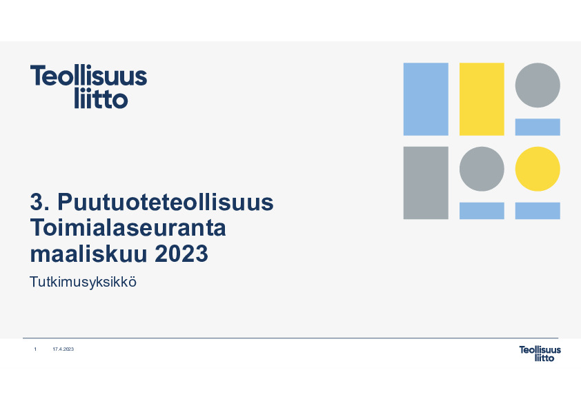 3. Puutuoteteollisuus 03 2023