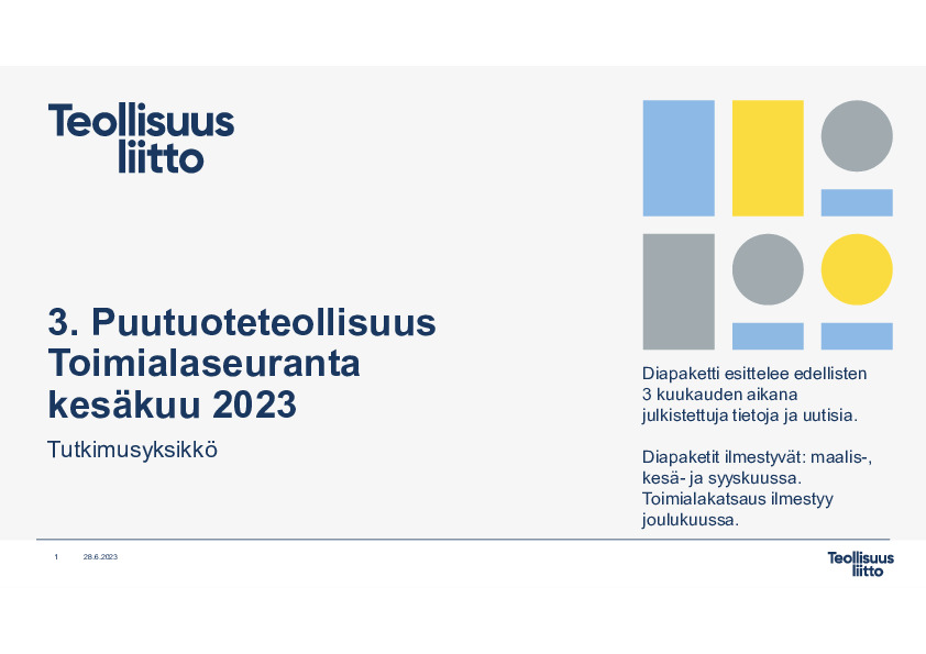 3. Puutuoteteollisuus 06 2023
