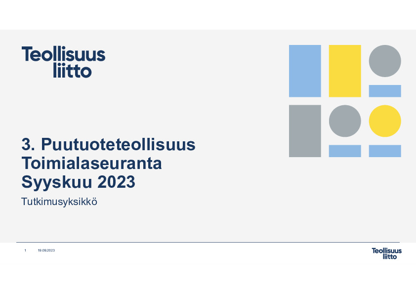 3. Puutuoteteollisuus 09 2023