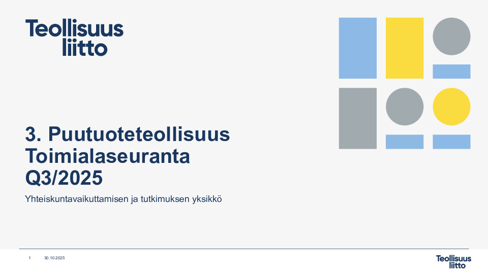 Toimialaseuranta Q3/2025 – 3. Puutuoteteollisuus