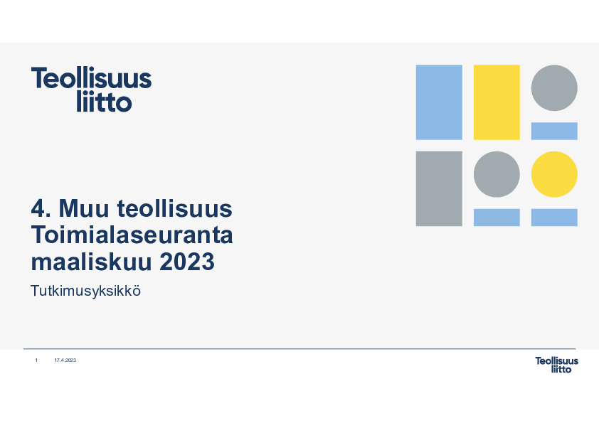 4. Muu teollisuus 03 2023