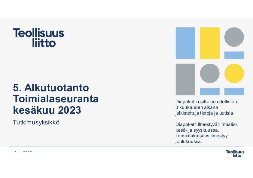 5. Alkutuotanto 06 2023
