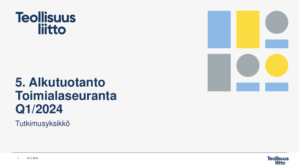 5. Alkutuotanto Q1 2024
