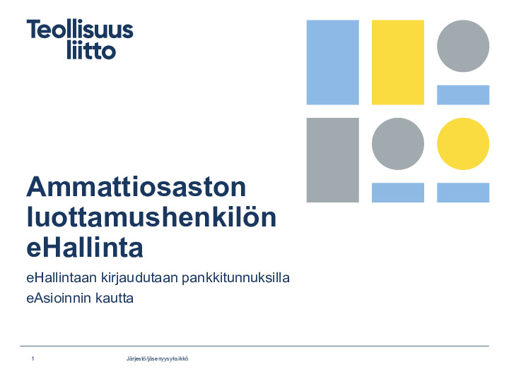 Ammattiosaston luottamushenkilön eHallinta -opas