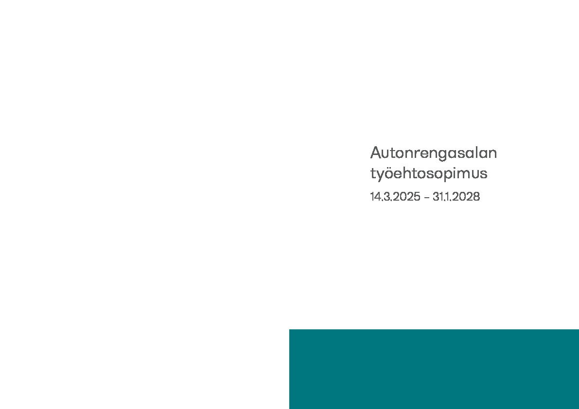 Autonrengasalan työehtosopimus 2025–2028