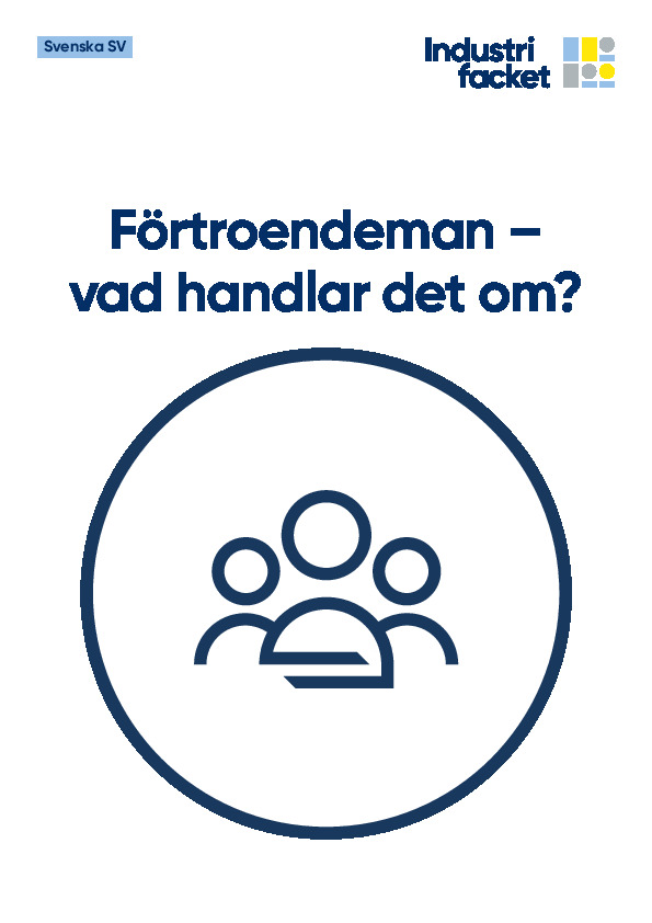 Förtroendeman – vad handlar det om? -broschyr