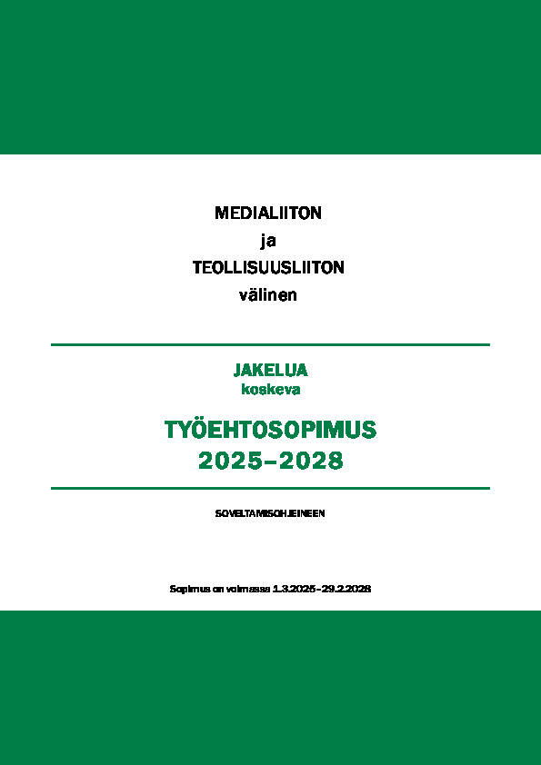 Jakelua koskeva työehtosopimus 2025–2028