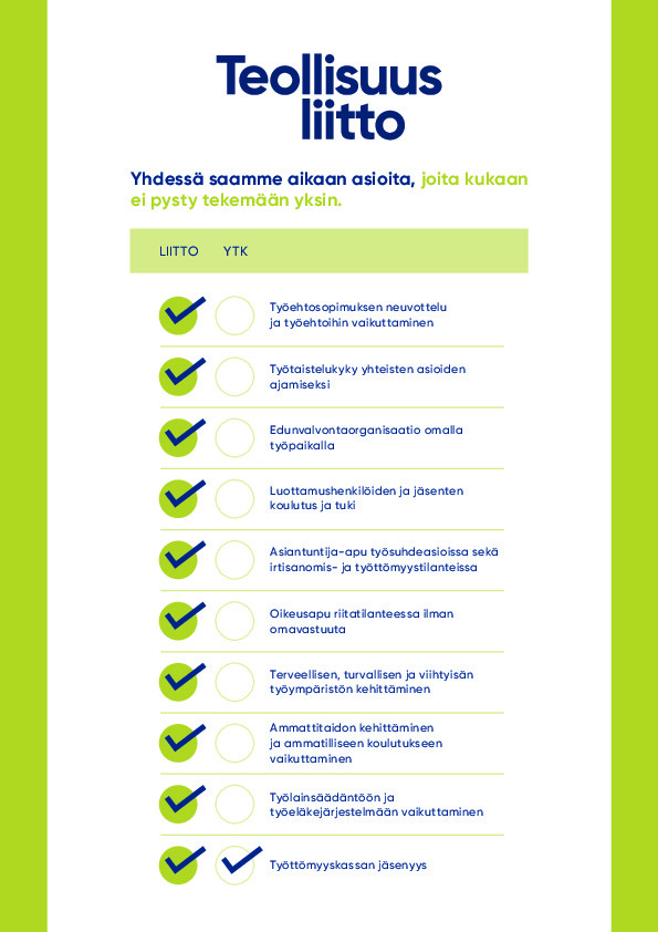 Järjestämisjuliste 1 – Yhdessä saamme aikaan asioita, joita kukaan ei pysty tekemään yksin.