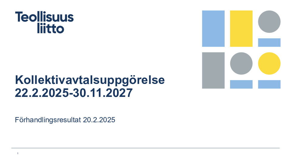 Kollektivavtalsuppgörelse 2025–2027 för teknologiindustrin