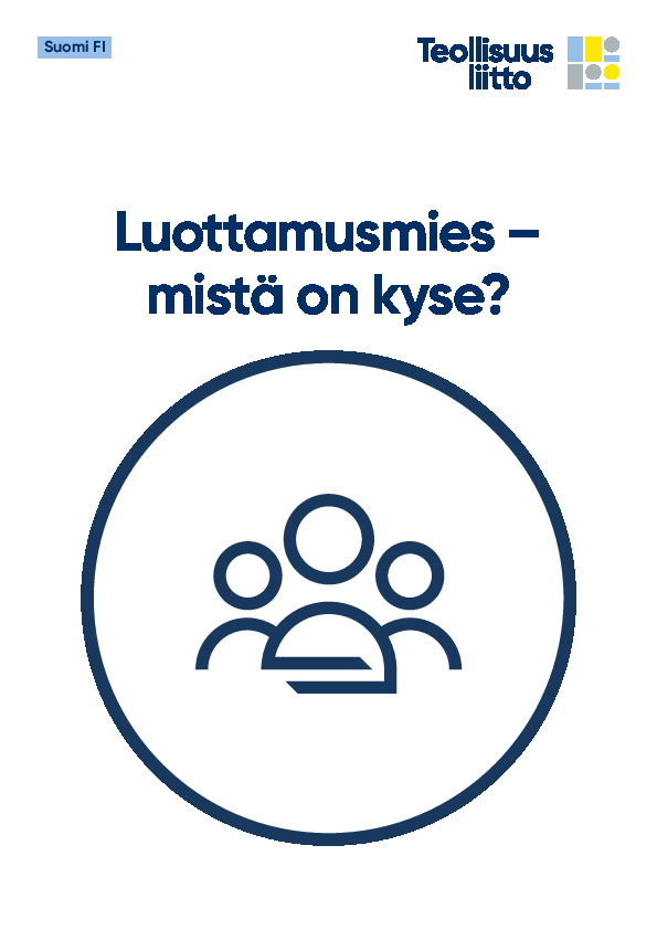 Luottamusmies – mistä on kyse? -esite