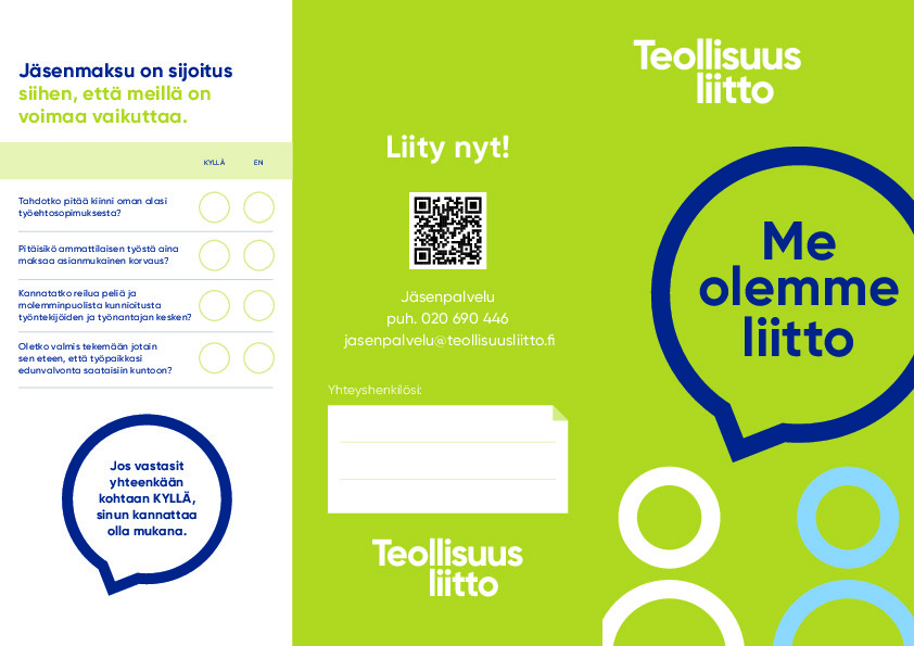 Me olemme liitto -esite