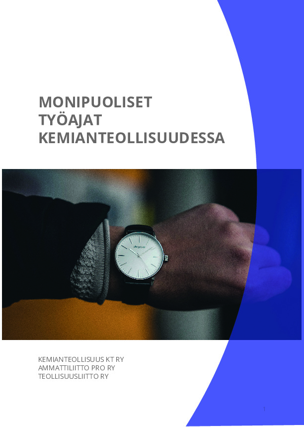 Monipuoliset tyoajat kemianteollisuudessa