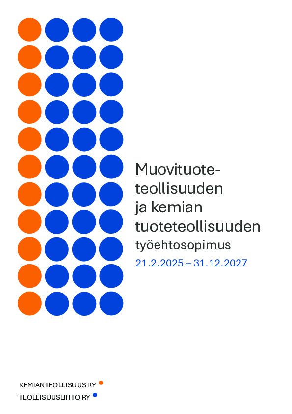 Muovituoteteollisuuden ja kemian tuoteteollisuuden työehtosopimus 2025−2027