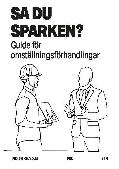 Sa du sparken? – Guide för omställningsförhandlingar