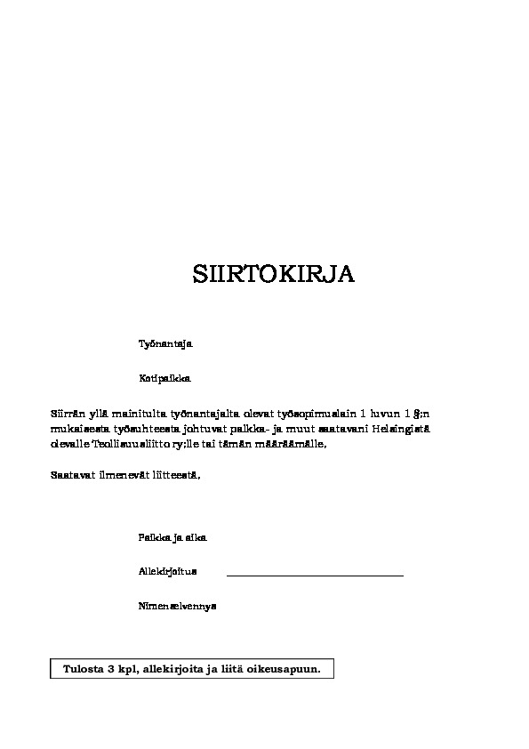Siirtokirja
