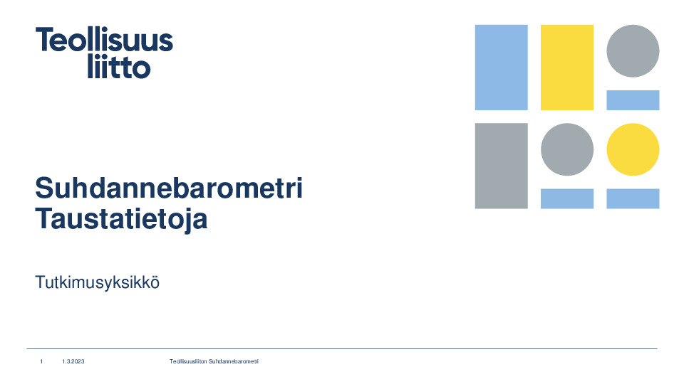 Suhdannebarometri Taustatiedot
