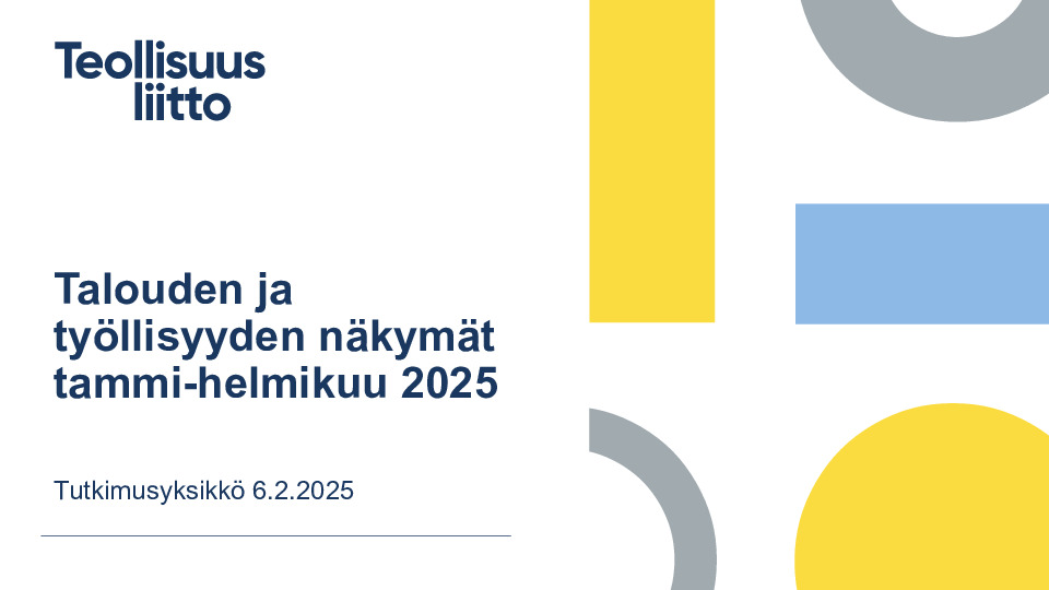 Talouden ja työllisyyden näkymät tammi–helmikuu 2025