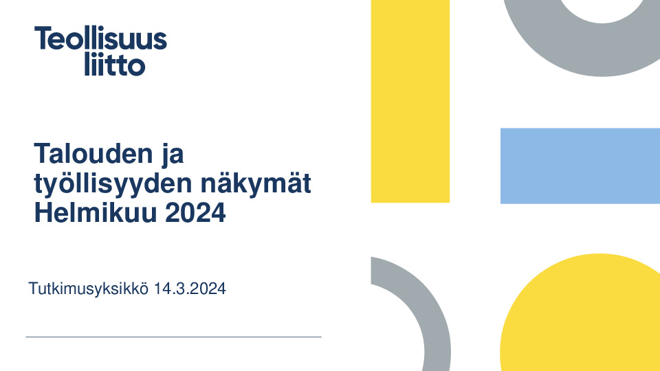 Talouden ja työllisyyden näkymät 02 2024