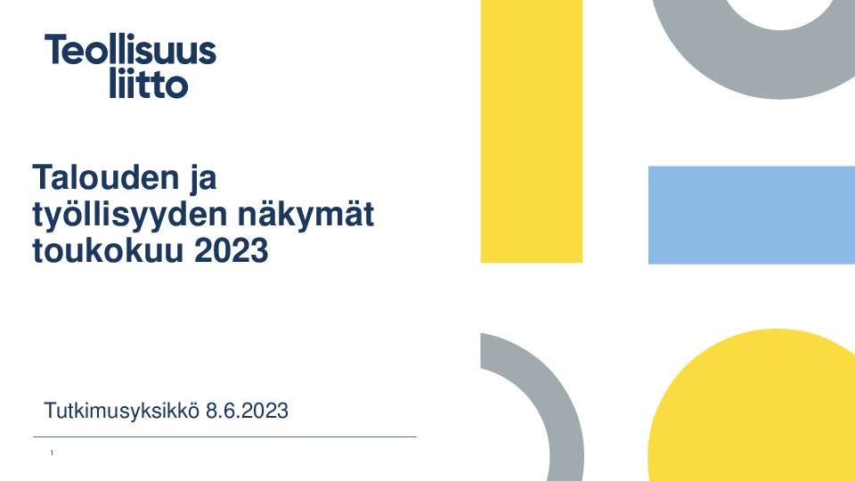 Talouden ja työllisyyden näkymät 05 2023