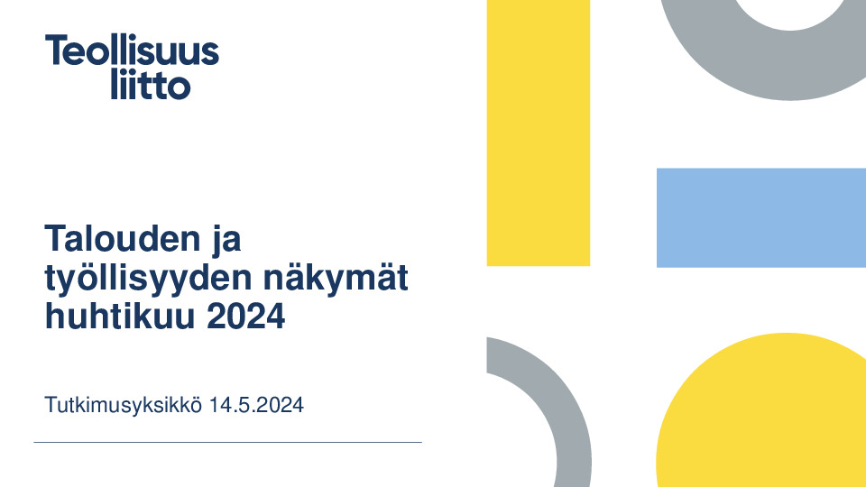 Talouden ja työllisyyden näkymät 05 2024