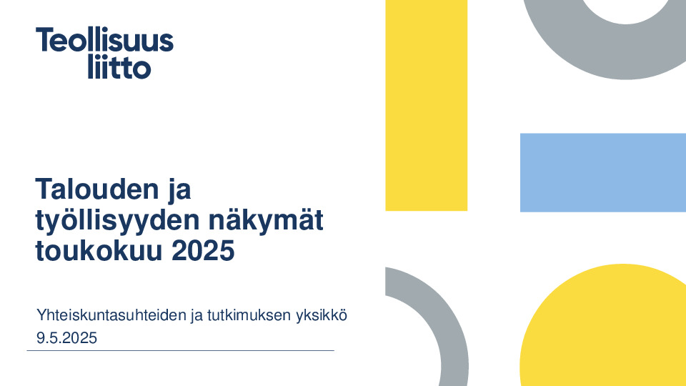Talouden ja työllisyyden näkymät 05 2025