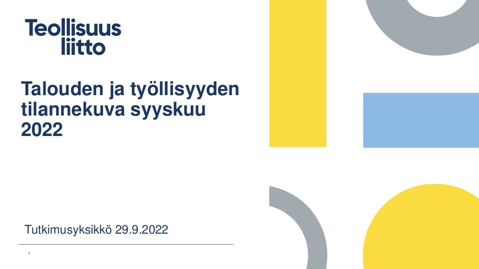 Talouden näkymät 09 2022