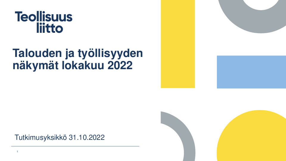 Talouden näkymät 10 2022