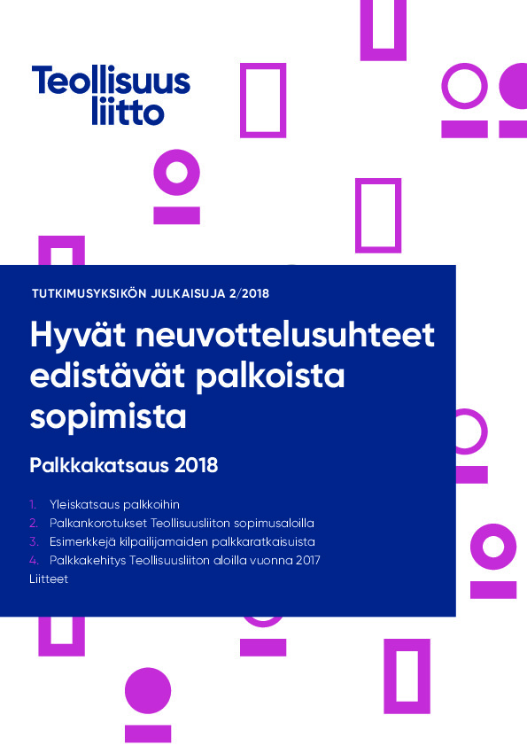 Teollisuusliiton palkkakatsaus 2018