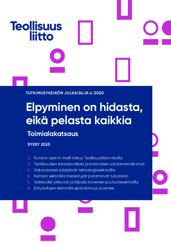 Teollisuusliiton toimialakatsaus syksy 2020