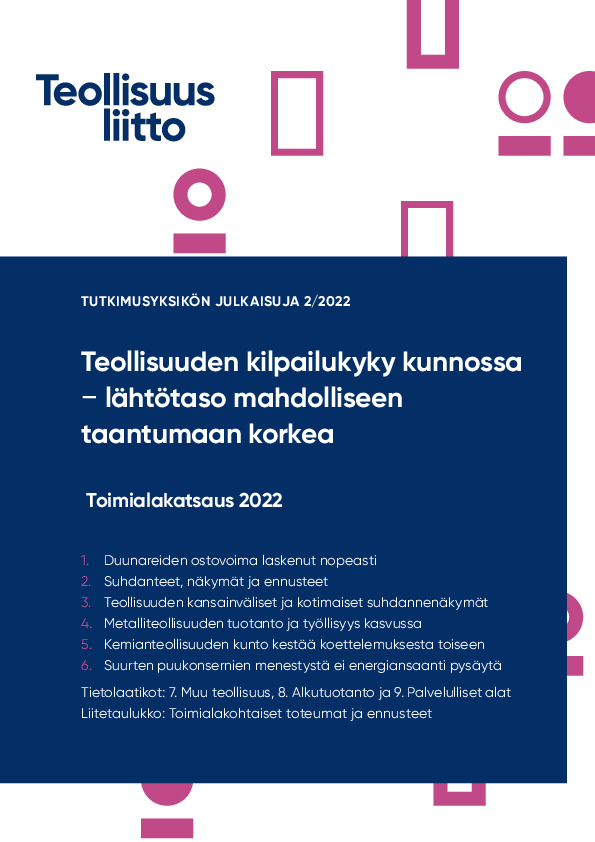 Teollisuusliiton toimialakatsaus 2022
