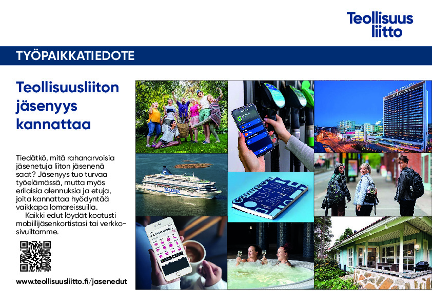 Työpaikkatiedote – Jäsenedut