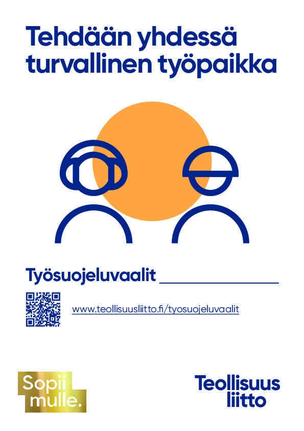 Työsuojeluvaalijuliste – Koneella tai käsin täytettävä